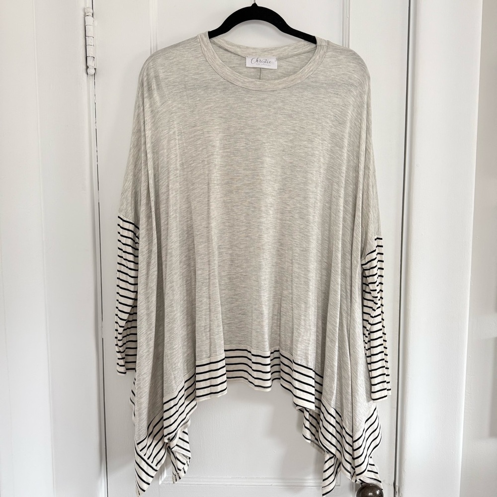 Christie Los Angeles Jenny Boston Tunic Blouse Long Sleeve Sz S